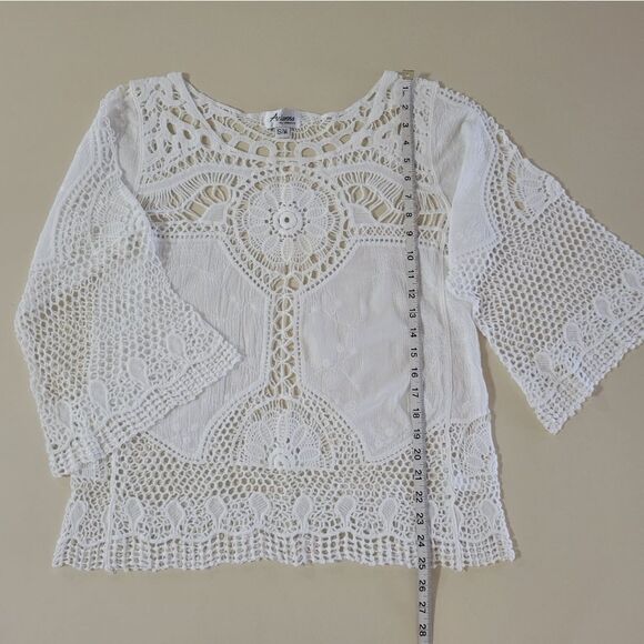 Arianna by Howard's White Cotton Boho Tunic - Picture 4 of 10